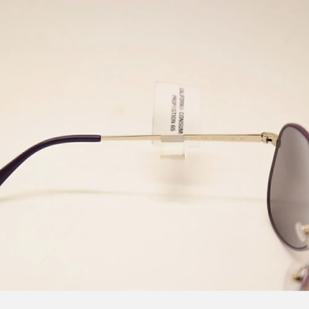 Salvatore Ferragamo Aviator Sunglasses Sf131s 736 Light Gold/purple 60mm…